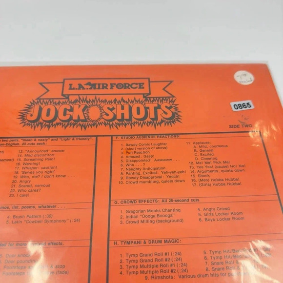 L.A. Airforce - Jock Shots - LP, Vinyl Records - Picture 1 of 8
